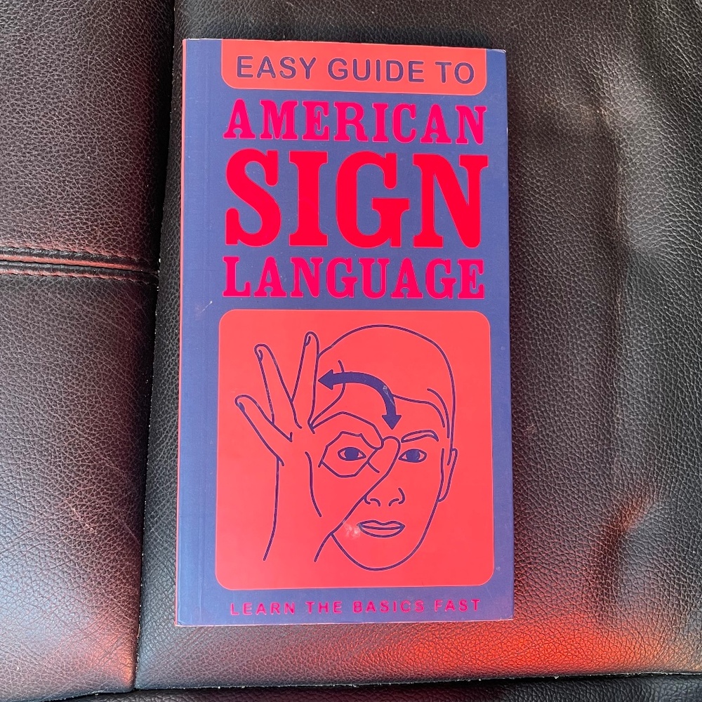 Easy Guide to American Sign Language Book - Red and Blue Cover